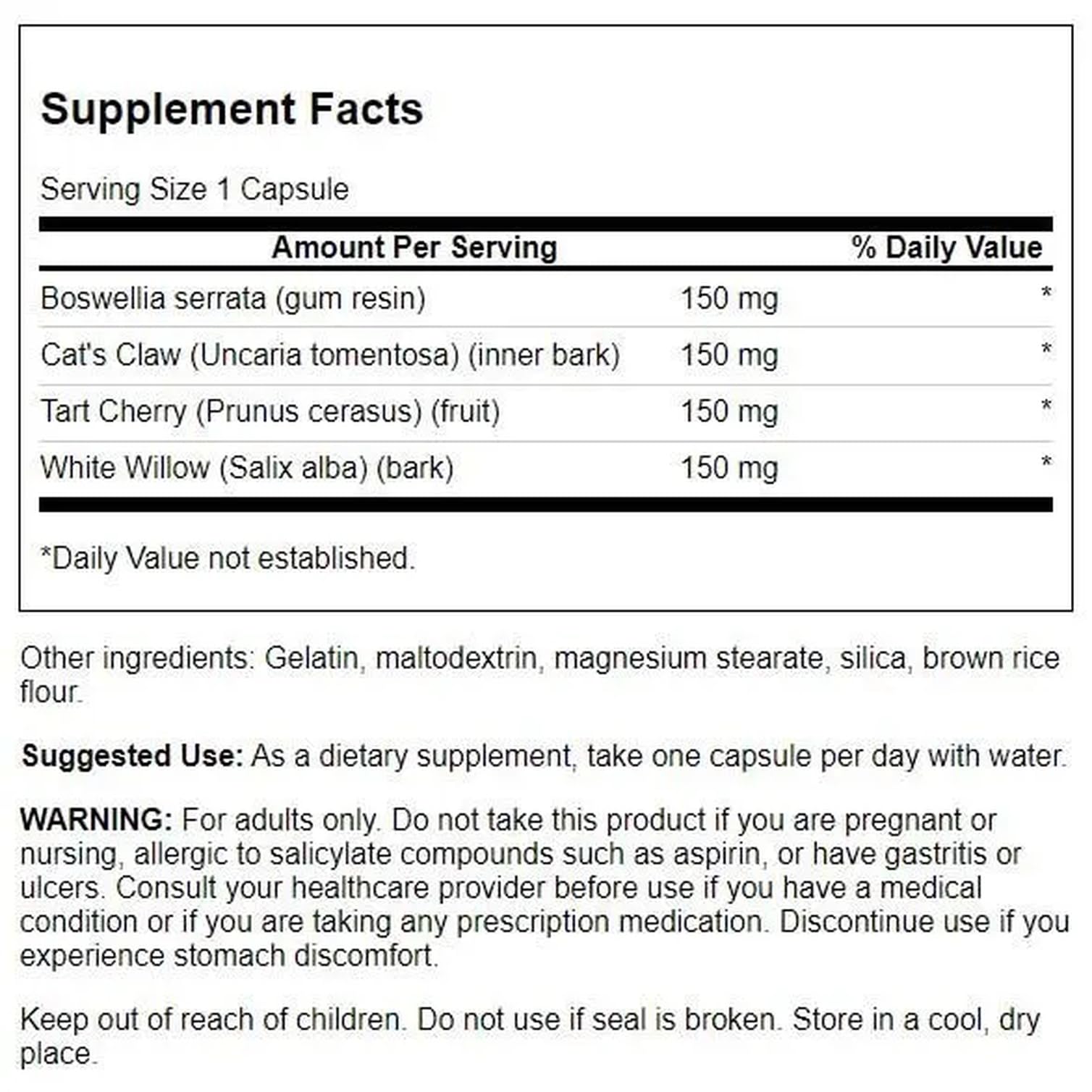 Swanson Full Spectrum Herbal Joint Care 60 Capsules - dailyvitalstore