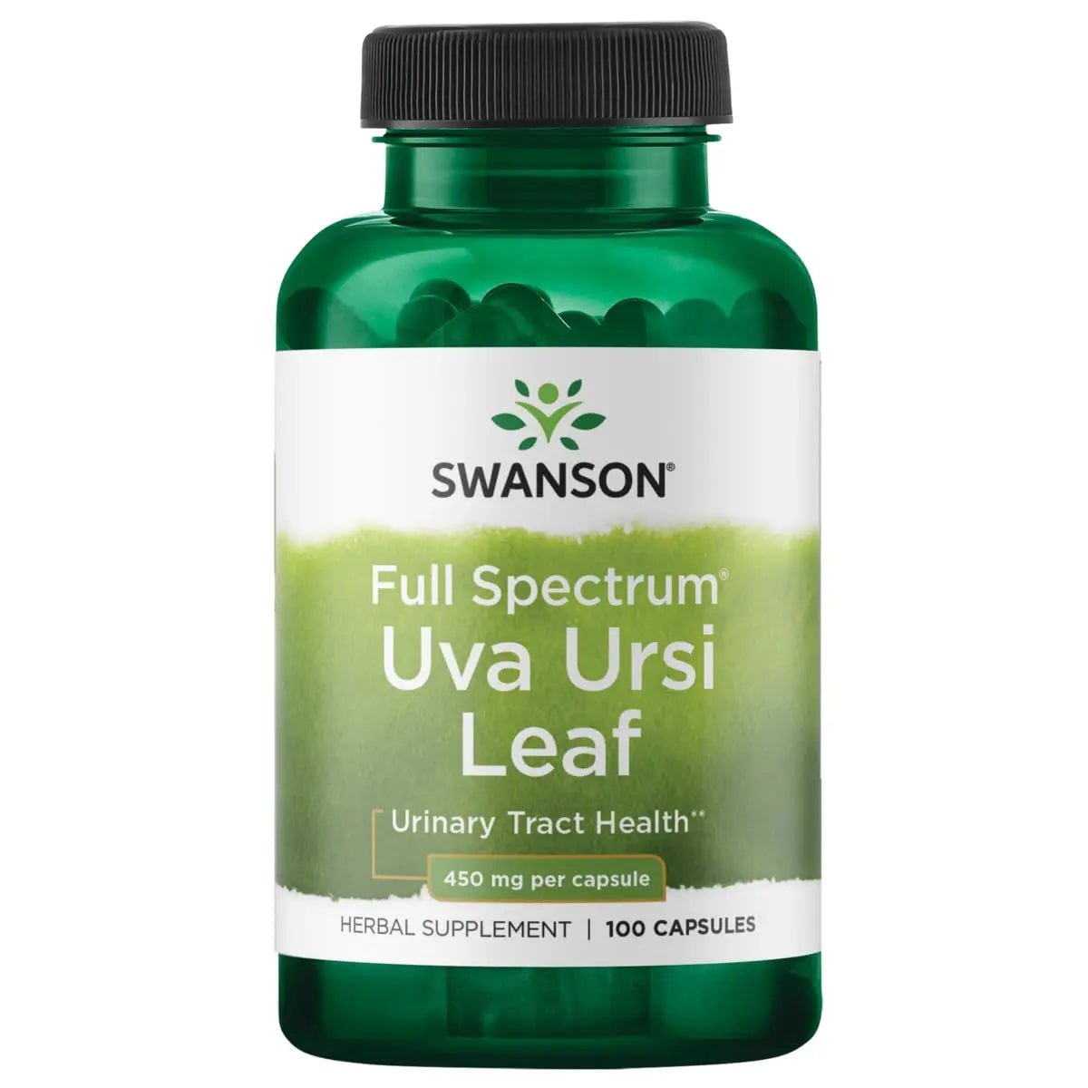 Swanson Full-Spectrum Uva Ursi Leaf - Herbal Supplement Supporting Kidney & Urinary Tract Health - May Support Cardiovascular System Function & Bladder Health - (100 Capsules, 450mg Each) - dailyvitalstore