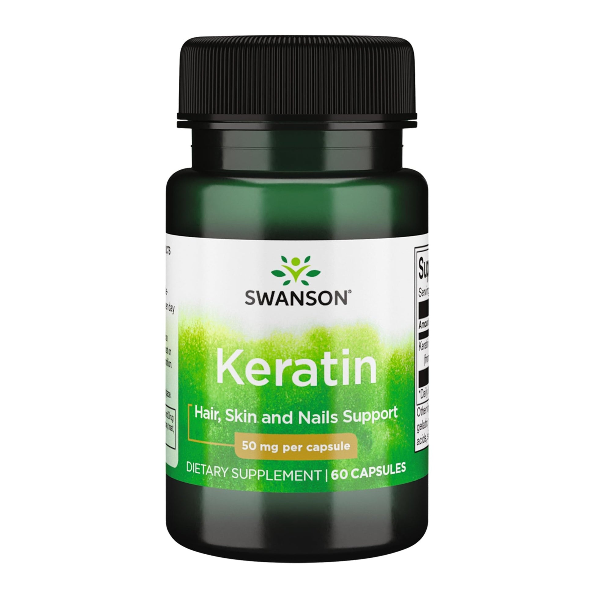 Swanson Keratin (from Tibetan Wool) - Natural Supplement Promoting Healthy Joints, Hair, Skin & Nails - Helps Nourish Healthy Connective Tissues - (60 Capsules, 50mg Each) - dailyvitalstore