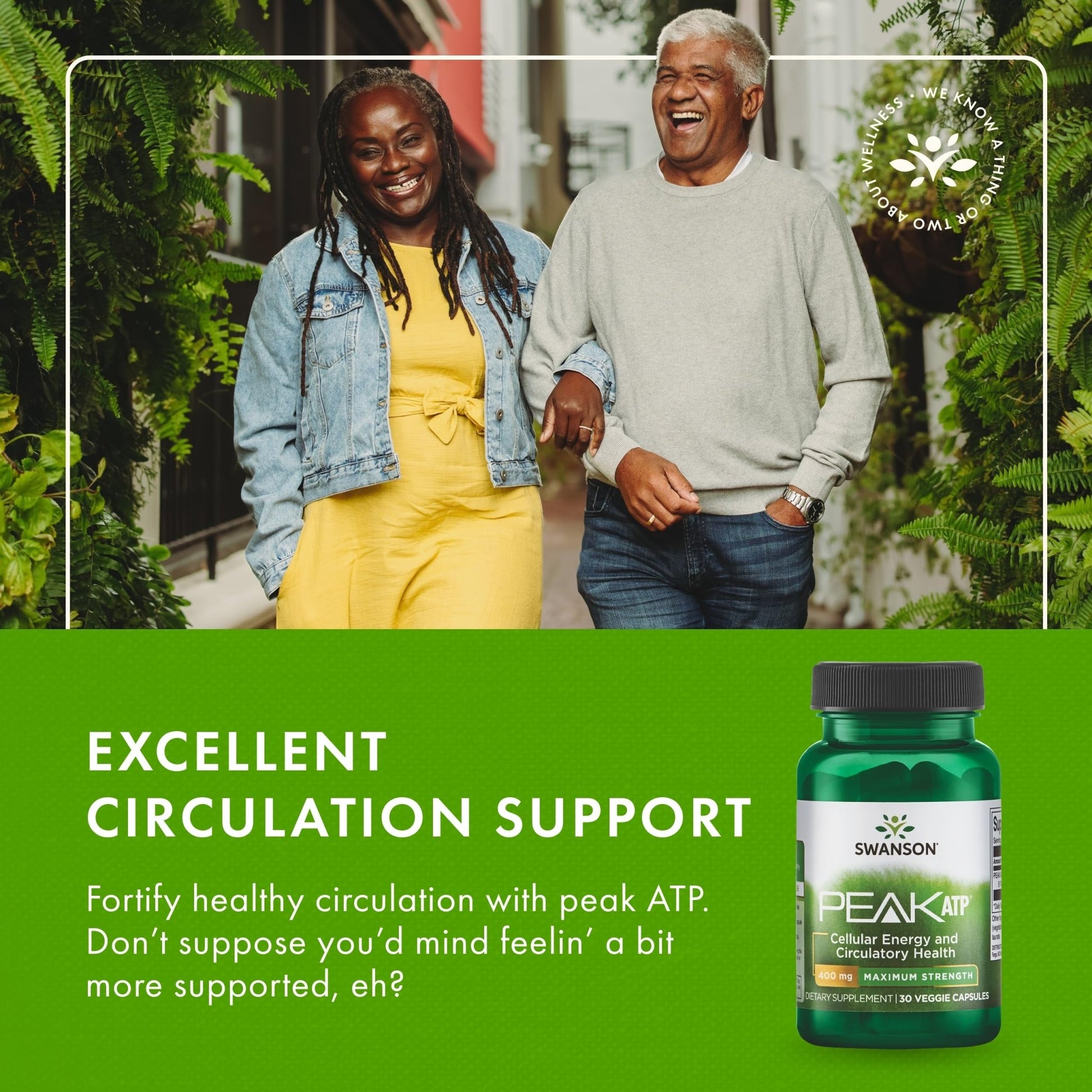 Swanson Maximum Strength Peak ATP-Natural Supplement Promoting Cellular Energy Support-Supports Physical Performance and Promotes Healthy Blood Flow Support-(30 Veggie Capsules, 400mg Each) 1 Pack - dailyvitalstore