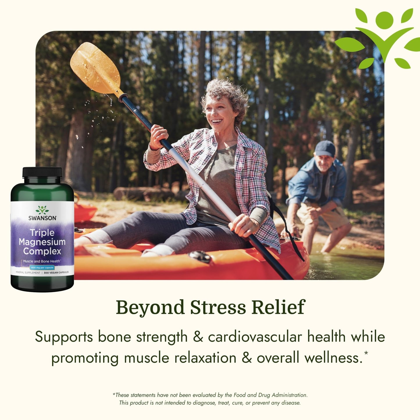 Swanson Triple Magnesium Complex Bone, Nerve, and Muscle Support Supplement for Adults Seeking Optimal Magnesium Absorption - 400 mg (300 Vegan Capsules) - dailyvitalstore