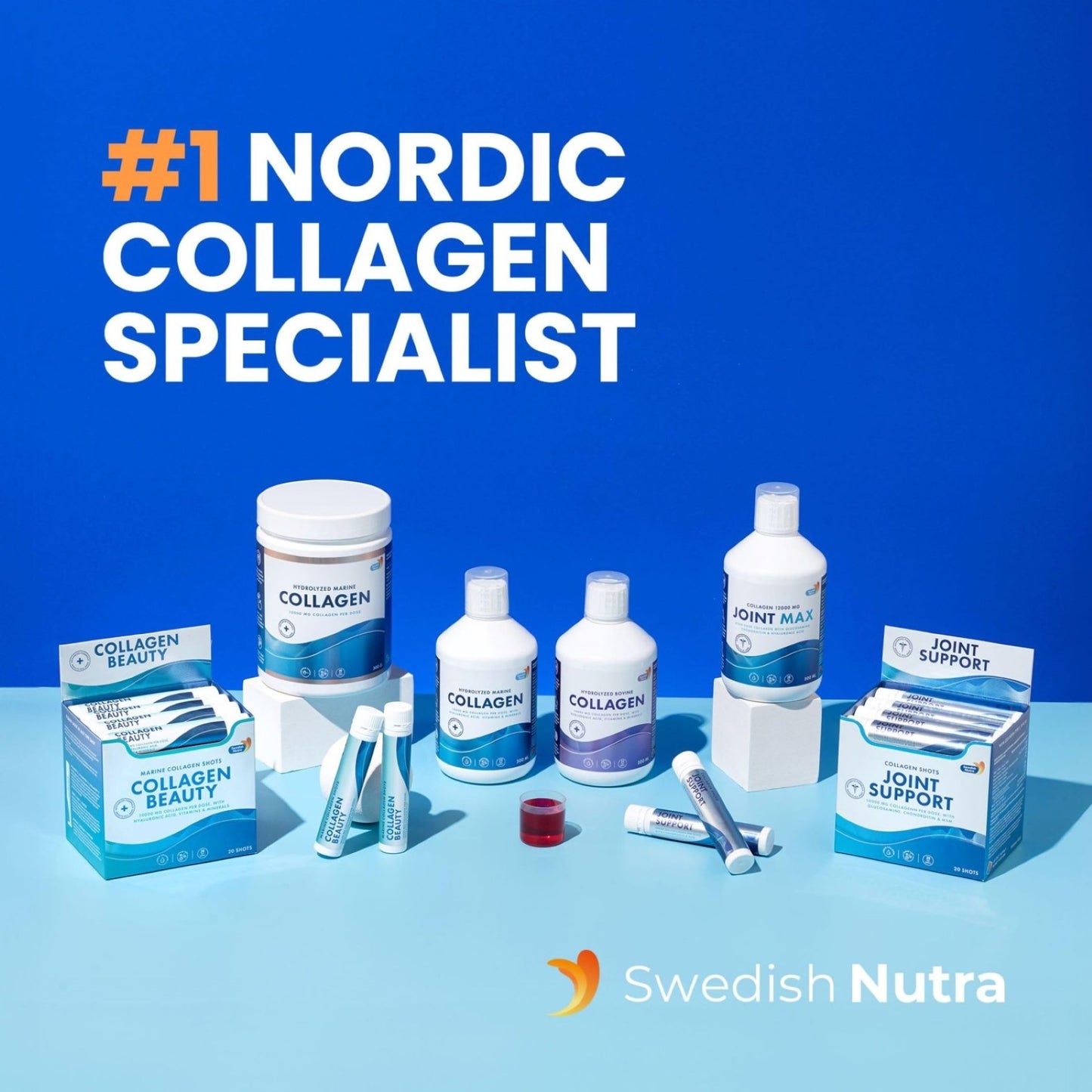 Swedish Nutra 10,000 mg Hydrolysed Marine Collagen Powder Supplement - 30 Day Supply| Type 1 & 3 Collagen, Pure Peptides for Healthy Hair, Skin, Nails, Joints I Unflavored | 100% Natural | Sugar-Free - dailyvitalstore