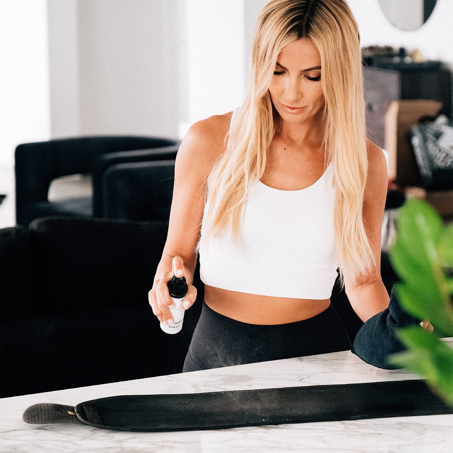 Sweet Sweat Waist Trimmer Cleaning Spray | Freshen & Clean Neoprene Trimmers, Yoga Mat, Gym Equipment & More! | Made with Lemongrass & Sage Oil - 4oz. - dailyvitalstore