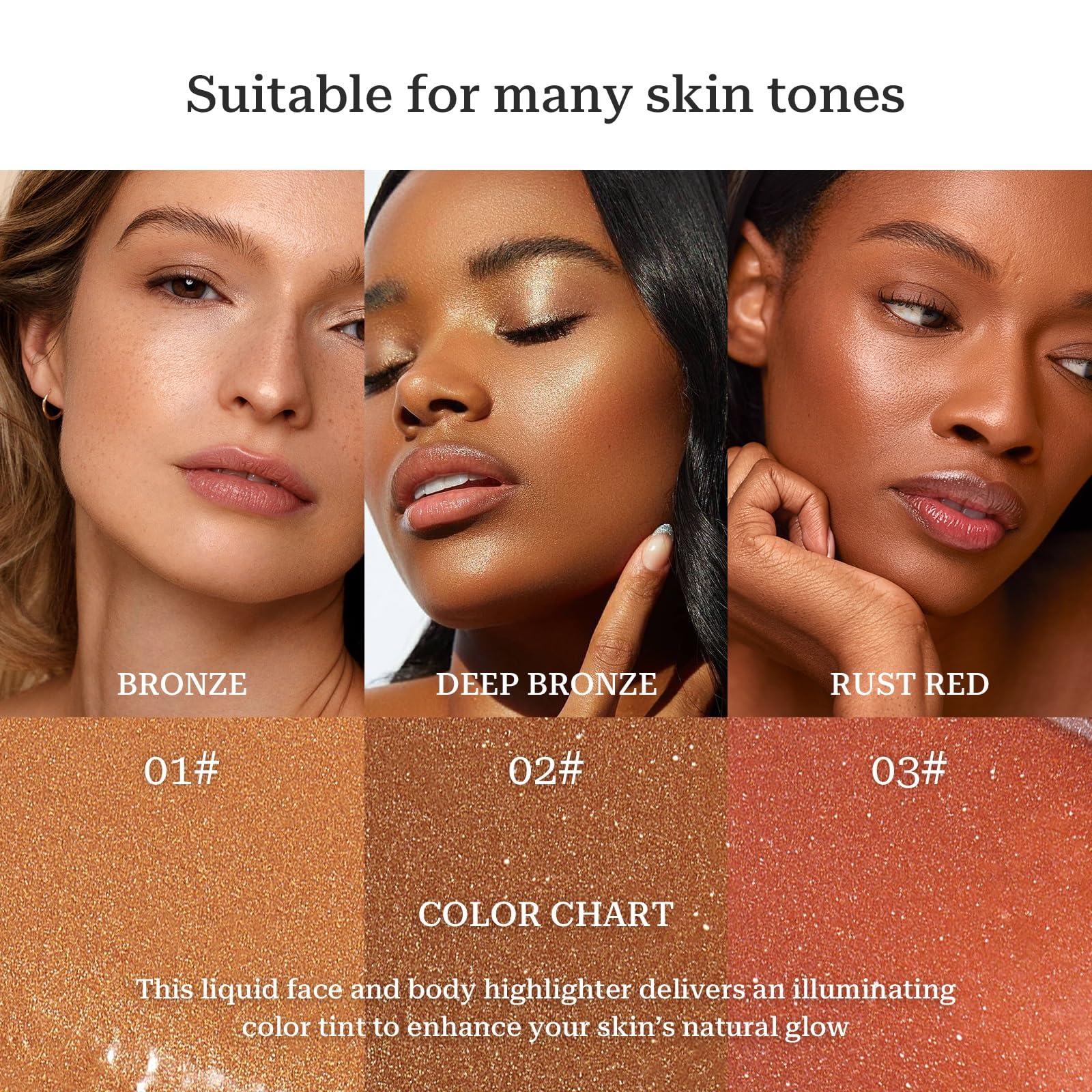 SWETIYOU Bronzing Drops, Lightweight and Non-greasy Liquid Bronzer for Face & Body, Instant Sunshine Glow Serum for Flawless Skin & Radiant Finish (RUST RED) - dailyvitalstore