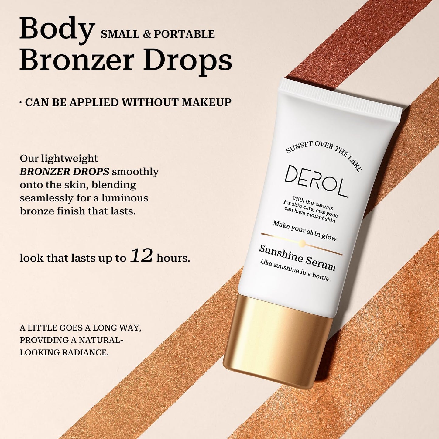 SWETIYOU Bronzing Drops, Lightweight and Non-greasy Liquid Bronzer for Face & Body, Instant Sunshine Glow Serum for Flawless Skin & Radiant Finish (RUST RED) - dailyvitalstore