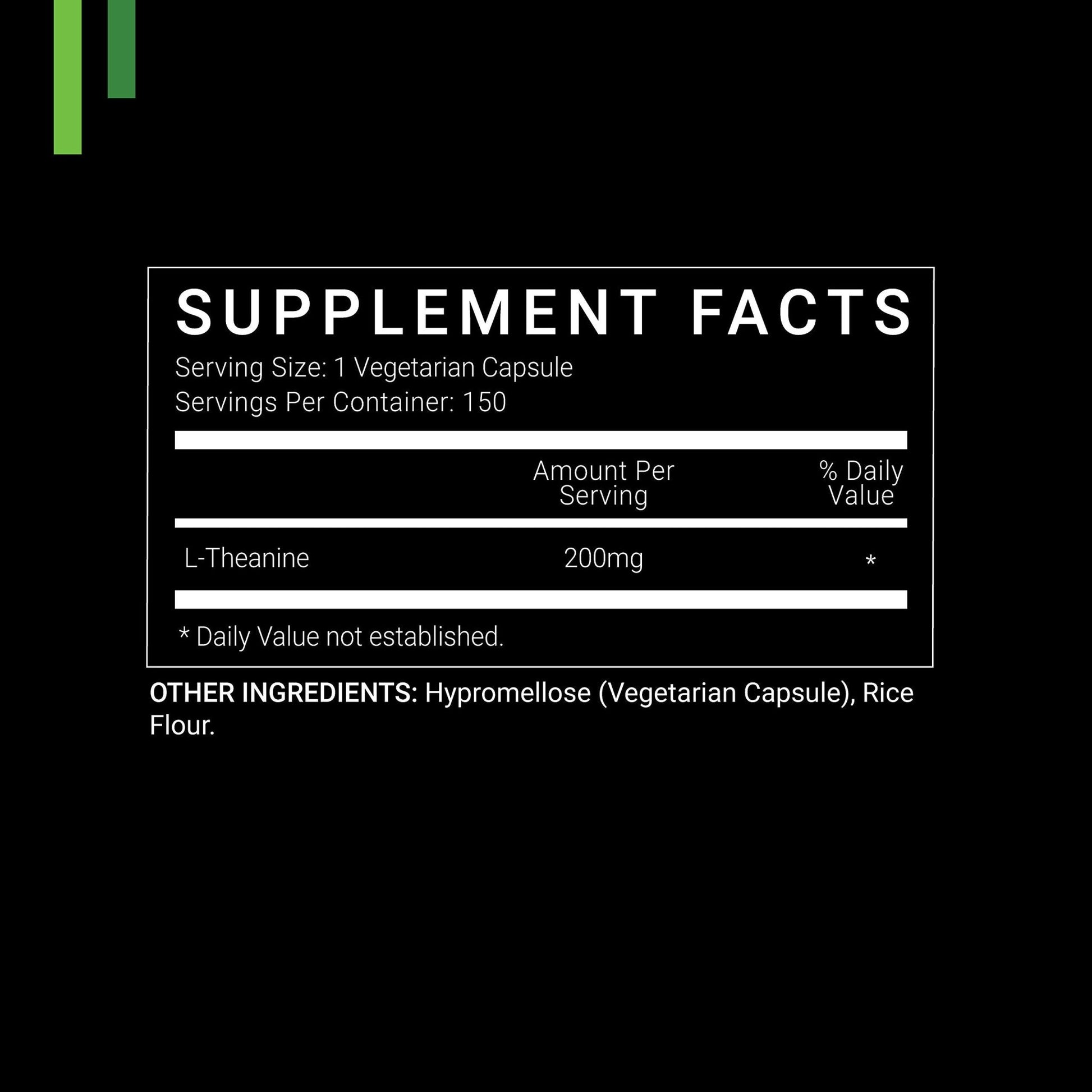 SYMNUTRITION L-Theanine 200mg — 150 Count (V-Capsules) / 150 Servings Manufactured in a cGMP-Registered Facility in USA; Non-GMO, Vegan & Gluten Free - dailyvitalstore