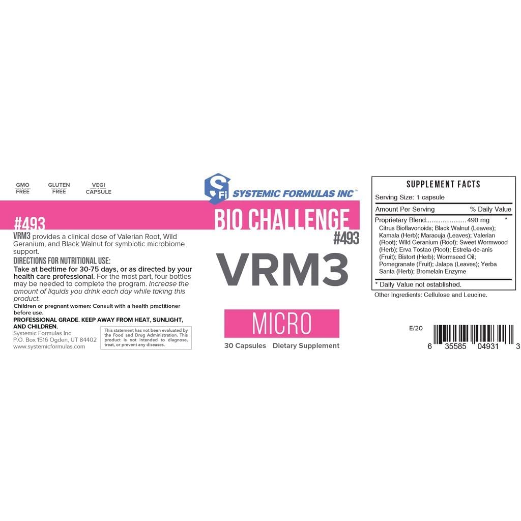 Systemic Formulas Bio Challenge VRM3 30 Capsules - dailyvitalstore