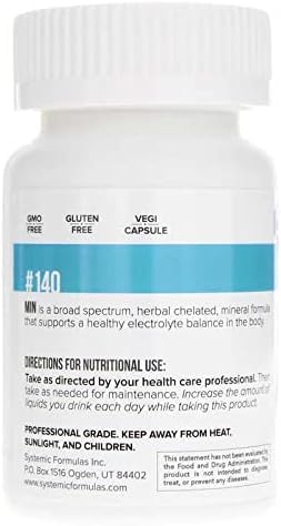 Systemic Formulas MIN Multi Mineral Plus - 60 Capsules (Pack of 2) Comprehensive Mineral Support for Wellness - Balanced Blend, Essential Nutrients - dailyvitalstore