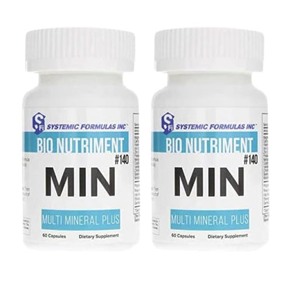 Systemic Formulas MIN Multi Mineral Plus - 60 Capsules (Pack of 2) Comprehensive Mineral Support for Wellness - Balanced Blend, Essential Nutrients - dailyvitalstore