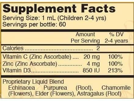 Systemic Formulas Tuff Play Kids Immune Support Supplement, 2 Fl Oz, with Vitamins C, D3 and Zinc 530 - dailyvitalstore