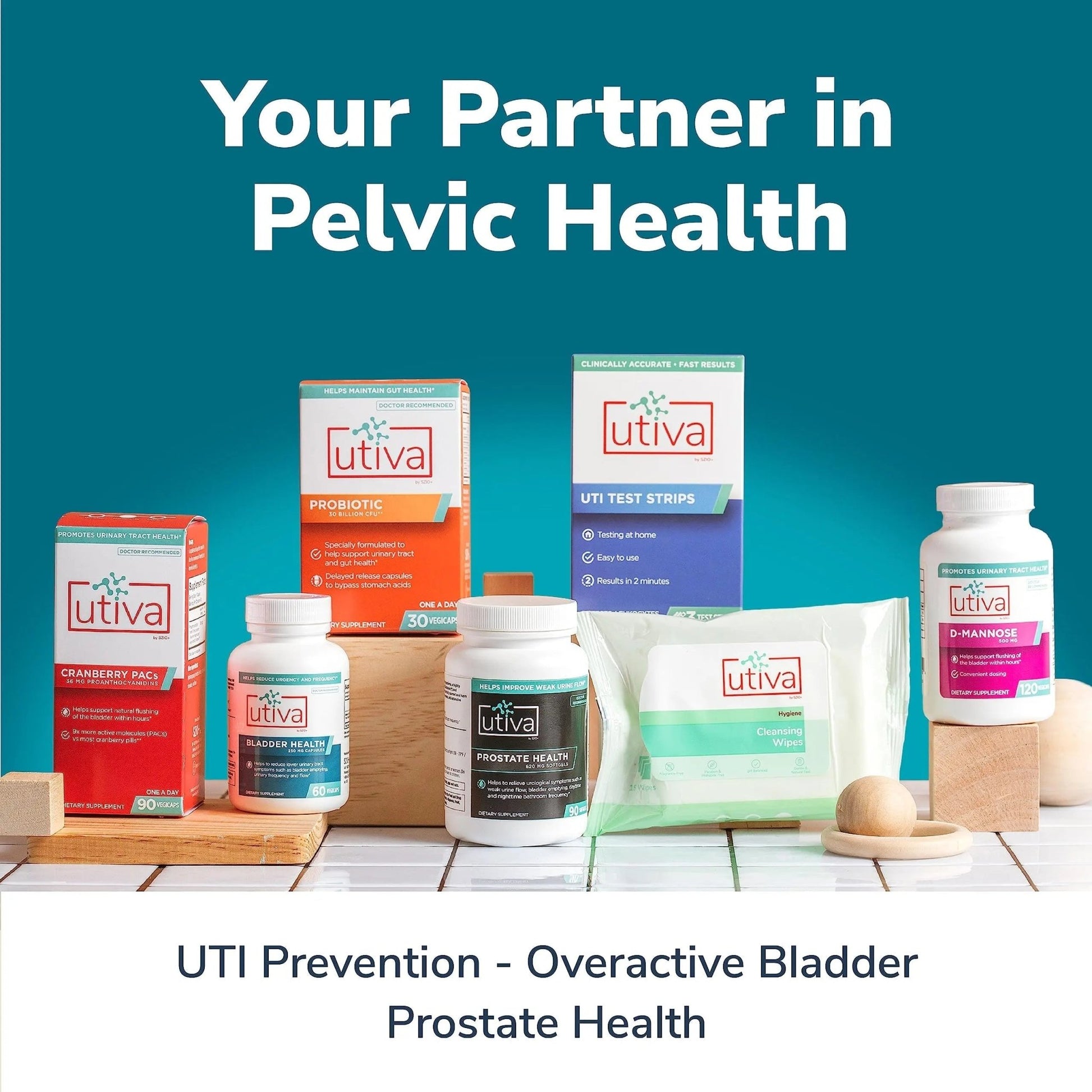 Szio+ Utiva Bladder Health - Control Supplement for Overactive Bladder and Lower Urinary Tract Health - Clinically Proven to Reduce Frequency and Urgency - 60 Capsules - dailyvitalstore