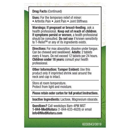 T-Relief Arthritis Arnica +12 Pain Relieving Natural Medicines Help Reduce Soreness Stiffness Aches & Pains in Joints Naturally - 100 Tablets (2 Pack) - dailyvitalstore