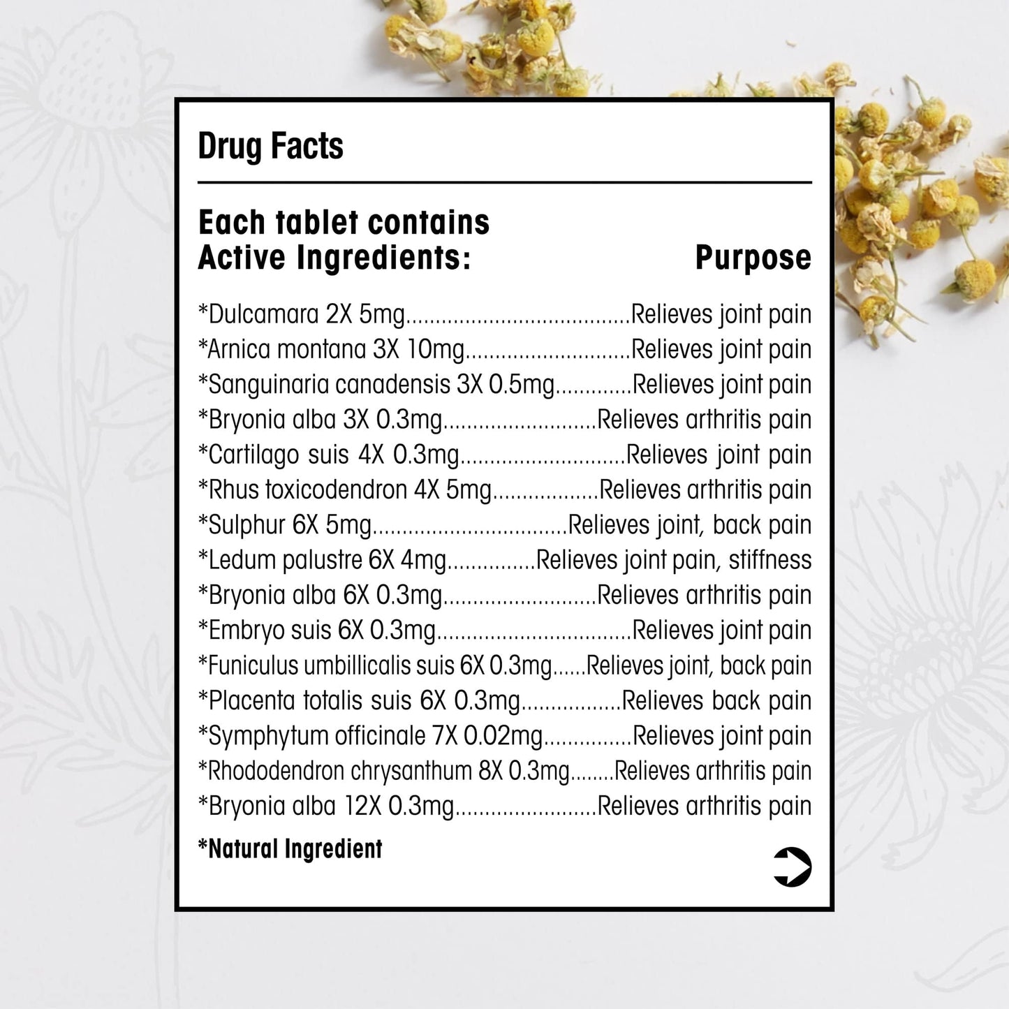 T-Relief Arthritis Arnica +12 Pain Relieving Natural Medicines Help Reduce Soreness Stiffness Aches & Pains in Joints Naturally - 100 Tablets (2 Pack) - dailyvitalstore