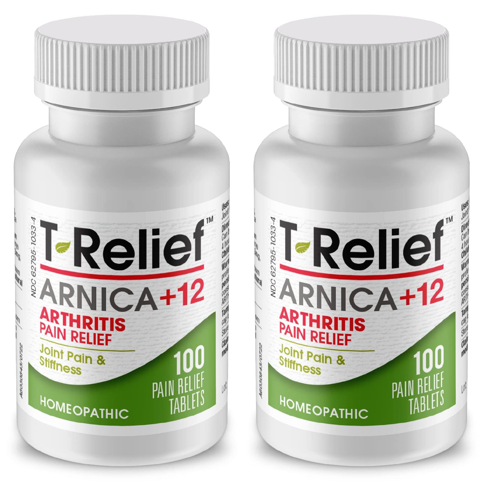 T-Relief Arthritis Arnica +12 Pain Relieving Natural Medicines Help Reduce Soreness Stiffness Aches & Pains in Joints Naturally - 100 Tablets (2 Pack) - dailyvitalstore