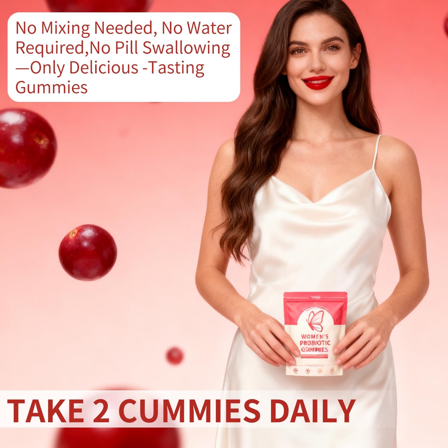Taeci Vaginal Probiotic Gummies for Women – 5 Billion CFU with Prebiotic & Cranberry Extract – Supports pH Balance, Healthy Odor & Gut Health - dailyvitalstore