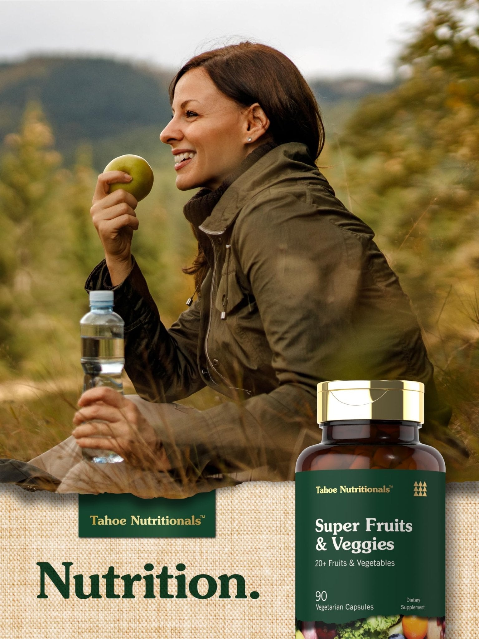 Tahoe Nutritionals Super Fruits and Veggies Capsules | 90 Count | Vegetarian, Non-GMO and Gluten Free Supplement - dailyvitalstore