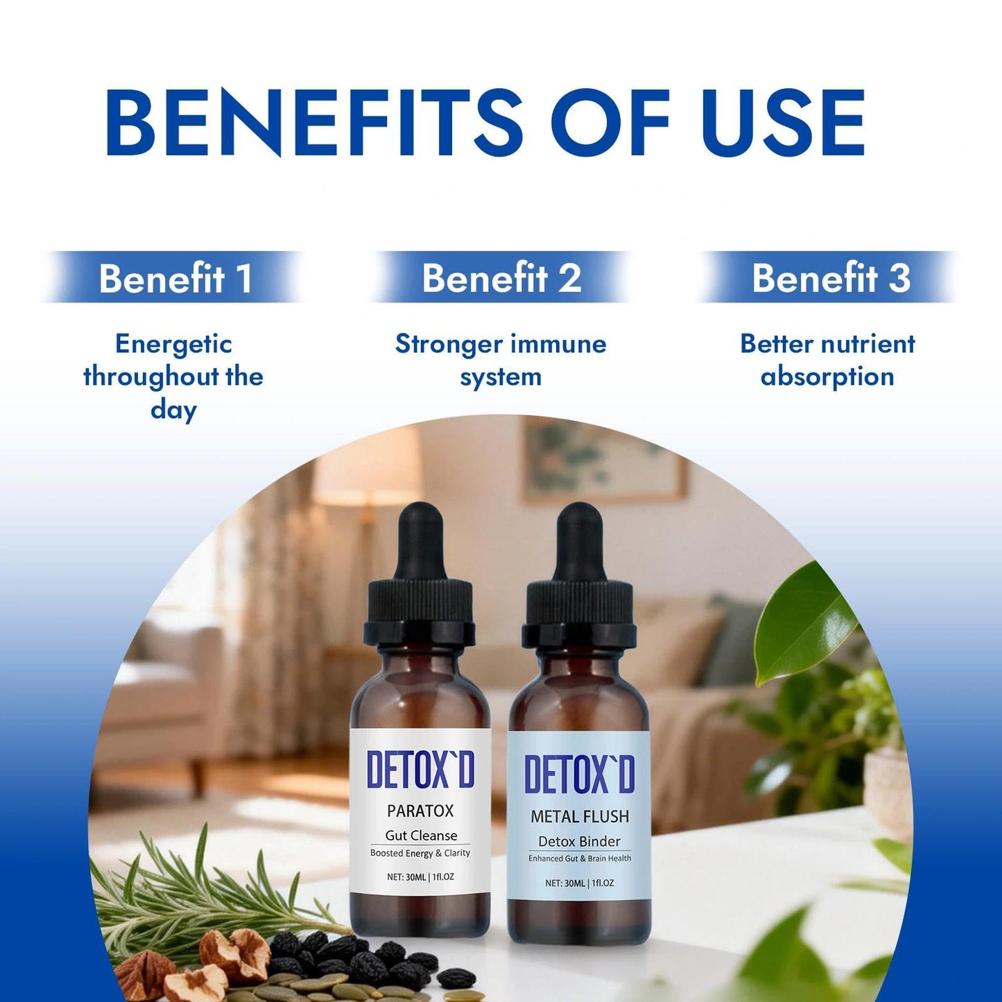 TakTuqa Detox’d Paratox Gut Cleanse & Detox - Herbal Liquid Drops with Black Walnut, Wormwood, Clove & Oregano for Digestive Balance, Energy Boost & Immune Support(1pc) - dailyvitalstore
