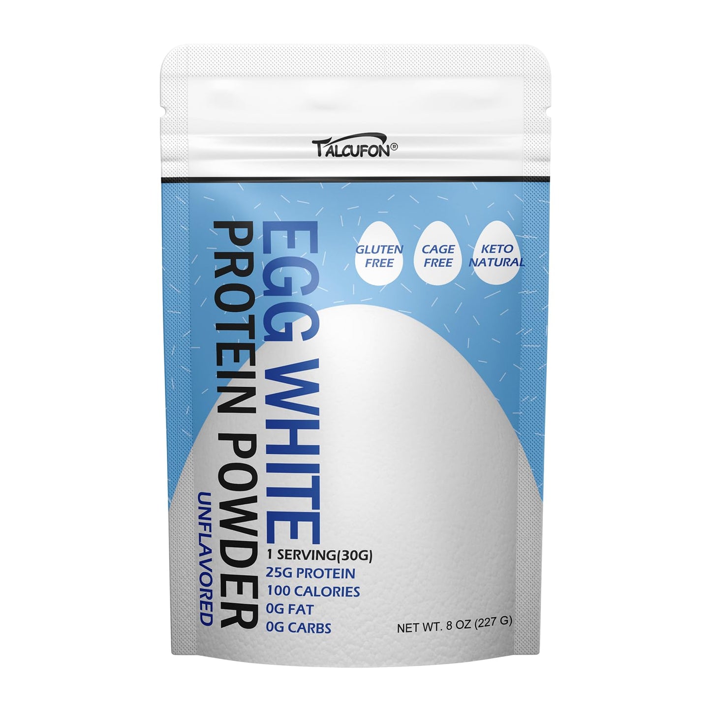 Talcufon Egg White Protein Powder 8 Oz Pasteurized No Additives, High Protein, Gluten-Free Ideal for Baking and Cooking, Unflavored 227G - dailyvitalstore