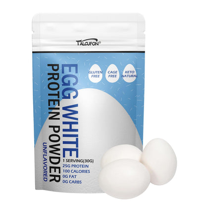 Talcufon Egg White Protein Powder 8 Oz Pasteurized No Additives, High Protein, Gluten-Free Ideal for Baking and Cooking, Unflavored 227G - dailyvitalstore