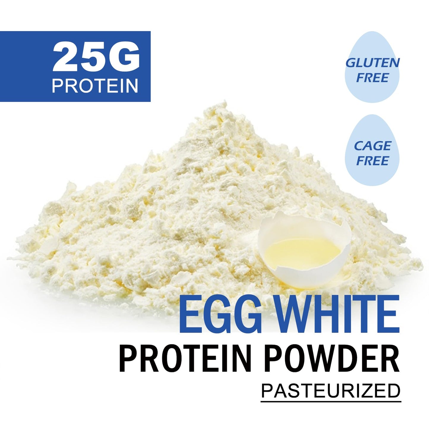 Talcufon Egg White Protein Powder 8 Oz Pasteurized No Additives, High Protein, Gluten-Free Ideal for Baking and Cooking, Unflavored 227G - dailyvitalstore