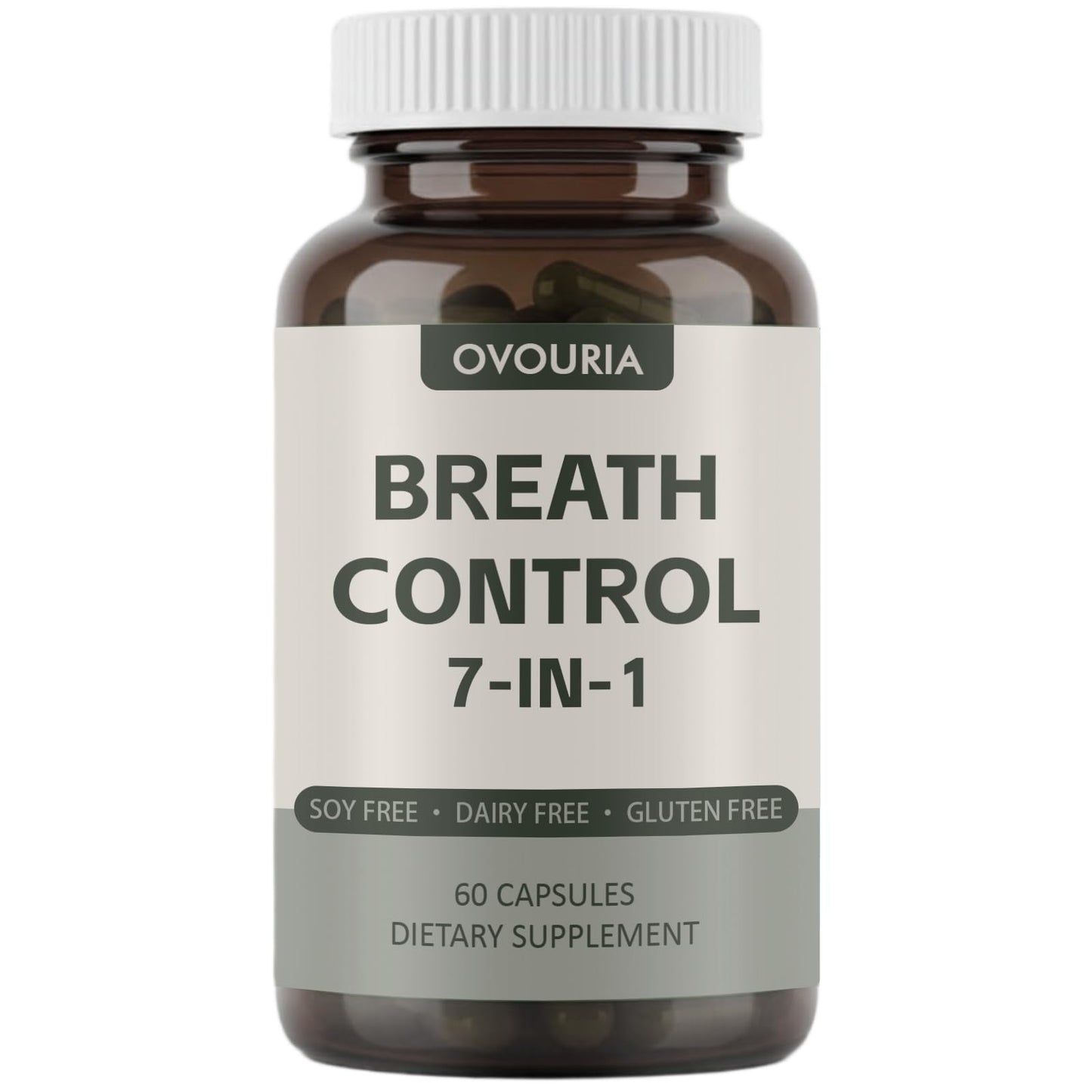 TANSPRESSO ovouria Breath & Gut Balance Capsules - 7-in-1 Formula with Probiotics, Zinc Gluconate & Magnesium Citrate for Fresh Breath, Chronic Halitosis Relief & Digestive Wellness, 60 Count(1pc) - dailyvitalstore