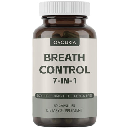 TANSPRESSO ovouria Breath & Gut Balance Capsules - 7-in-1 Formula with Probiotics, Zinc Gluconate & Magnesium Citrate for Fresh Breath, Chronic Halitosis Relief & Digestive Wellness, 60 Count(1pc) - dailyvitalstore