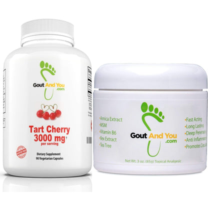 Tart Cherry Extract and Joint & Muscle Relief Cream Bundle - dailyvitalstore