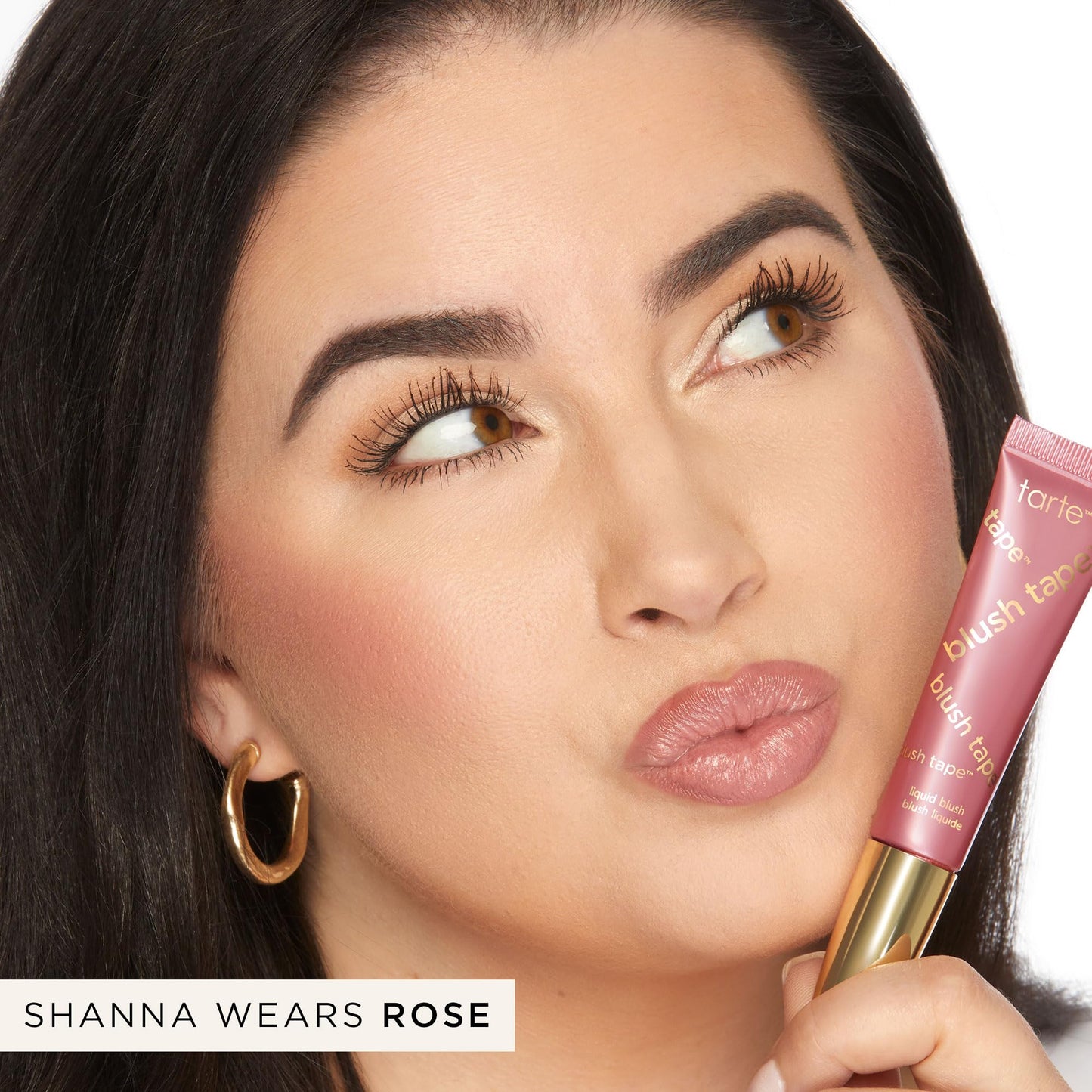 tarte blush tape liquid blush – Buildable Cream Cheek Makeup, Lightweight Formula, Blurs appearance for Radiant Glow, Vegan & Cruelty-Free, full size, rose - dailyvitalstore