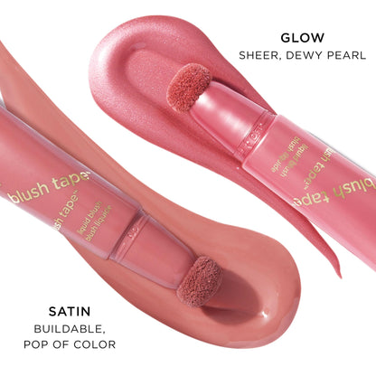tarte blush tape liquid blush – Buildable Cream Cheek Makeup, Lightweight Formula, Blurs appearance for Radiant Glow, Vegan & Cruelty-Free, full size, rose - dailyvitalstore