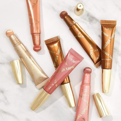 tarte blush tape liquid blush – Buildable Cream Cheek Makeup, Lightweight Formula, Blurs appearance for Radiant Glow, Vegan & Cruelty-Free, full size, rose - dailyvitalstore