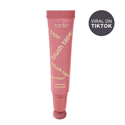 tarte blush tape liquid blush – Buildable Cream Cheek Makeup, Lightweight Formula, Blurs appearance for Radiant Glow, Vegan & Cruelty-Free, full size, rose - dailyvitalstore