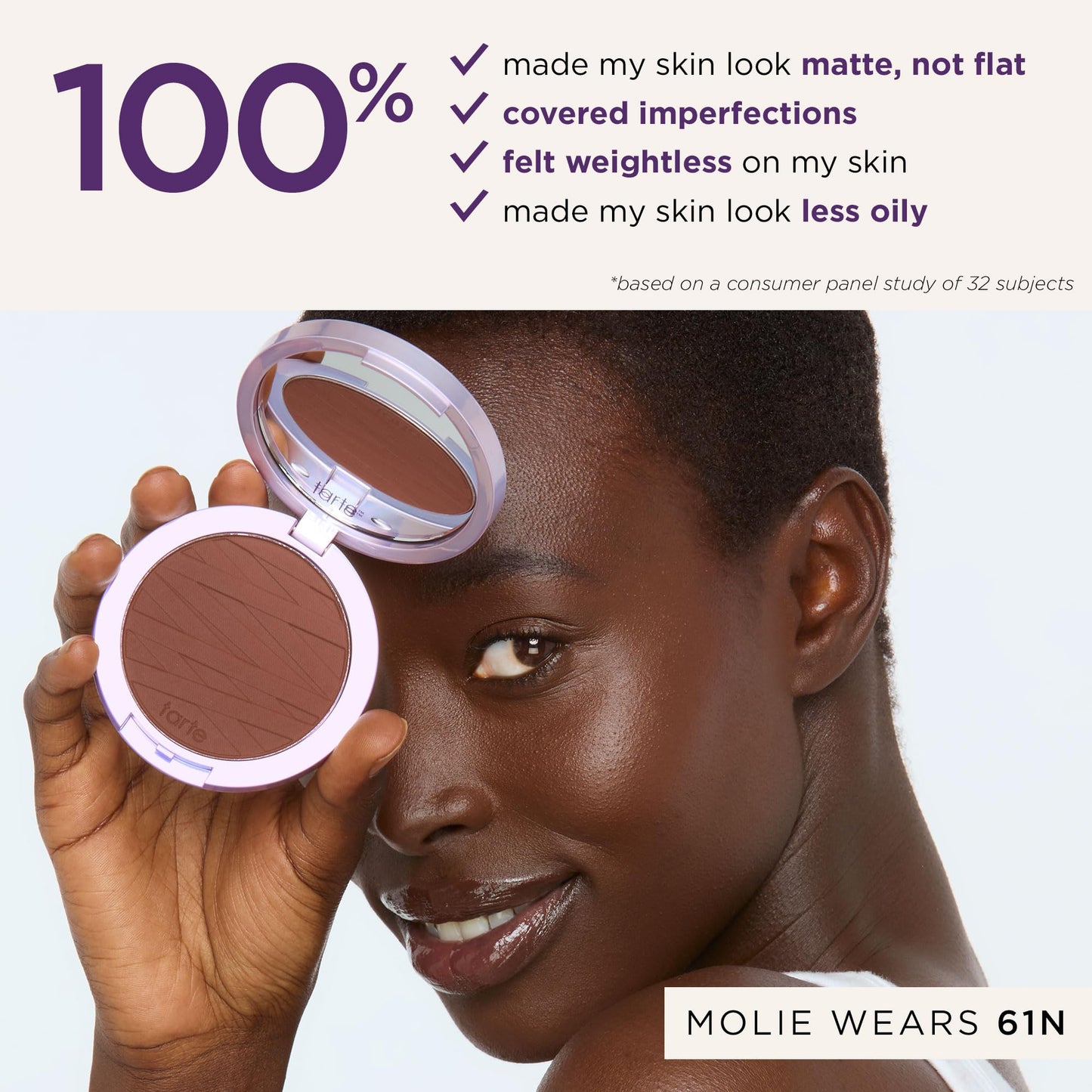 tarte face tape pressed powder – Medium-Coverage Waterproof Powder, Hyaluronic Acid & Peptides to Smooth & Set Makeup, Lightweight, Vegan & Cruelty-Free, full size, 20S light sand - dailyvitalstore