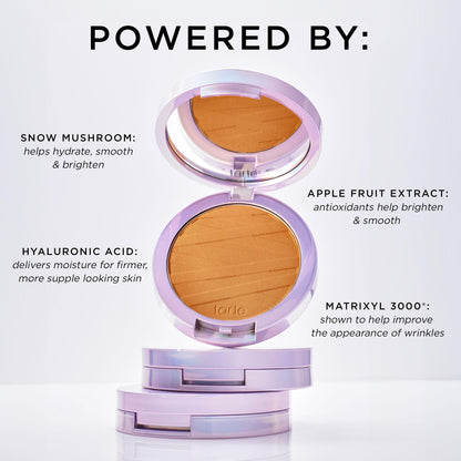 tarte face tape pressed powder – Medium-Coverage Waterproof Powder, Hyaluronic Acid & Peptides to Smooth & Set Makeup, Lightweight, Vegan & Cruelty-Free, full size, 20S light sand - dailyvitalstore