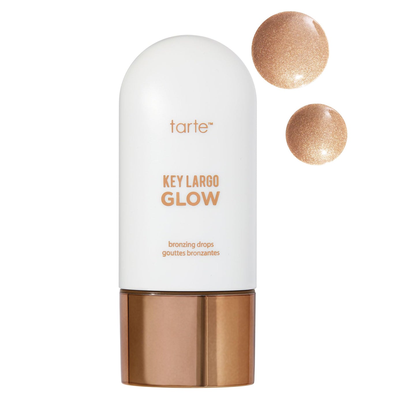 tarte key largo glow bronzing drops – Luminous Serum-Infused Liquid Bronzer with Vitamin E for Sun-Kissed Radiant Lightweight Hydration, Cruelty-Free, full size, champagne glow - dailyvitalstore
