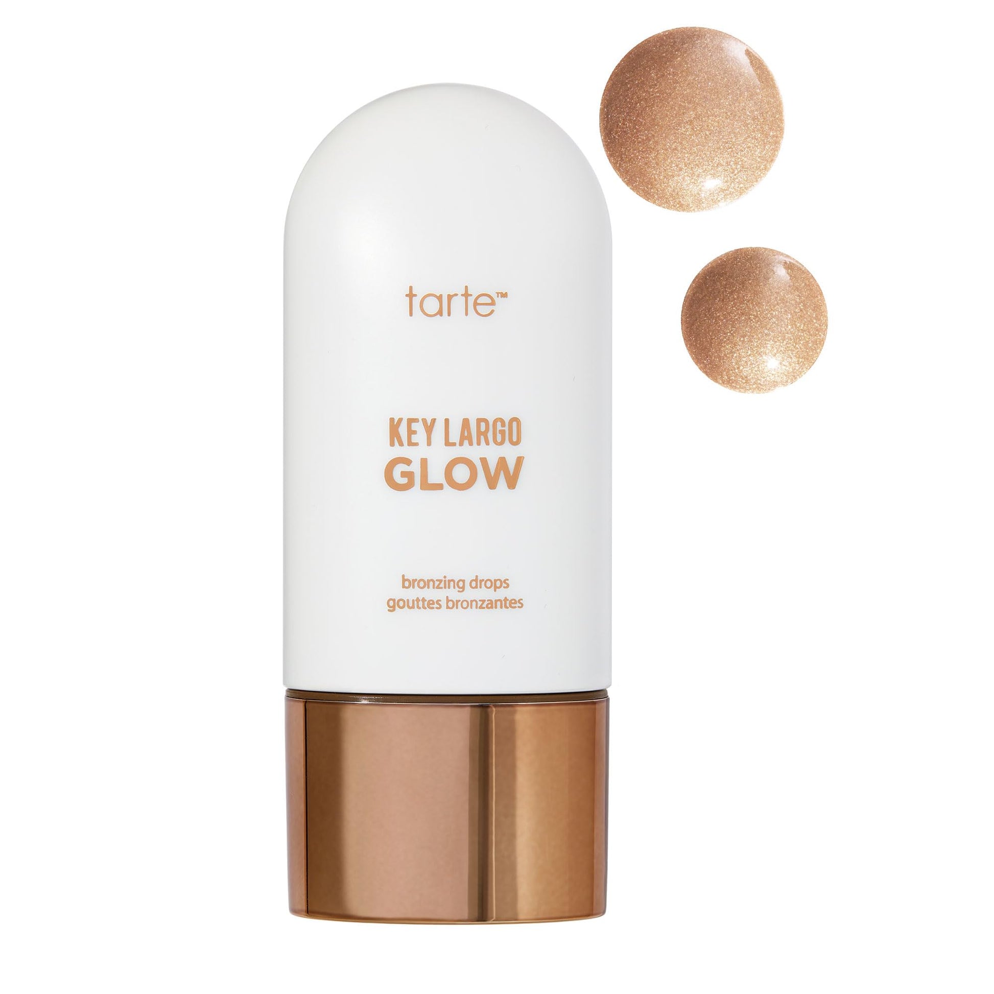 tarte key largo glow bronzing drops – Luminous Serum-Infused Liquid Bronzer with Vitamin E for Sun-Kissed Radiant Lightweight Hydration, Cruelty-Free, full size, champagne glow - dailyvitalstore