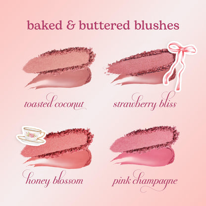 tarte macaron blush & glow duo - Multi-Use Longwear Makeup with Peptides, Cream & Powder Blush Duo with Blend Bar for a Buildable Bright Lifted Look, Vegan & Cruelty-Free, full size, honey blossom - dailyvitalstore