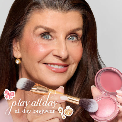 tarte macaron blush & glow duo - Multi-Use Longwear Makeup with Peptides, Cream & Powder Blush Duo with Blend Bar for a Buildable Bright Lifted Look, Vegan & Cruelty-Free, full size, honey blossom - dailyvitalstore