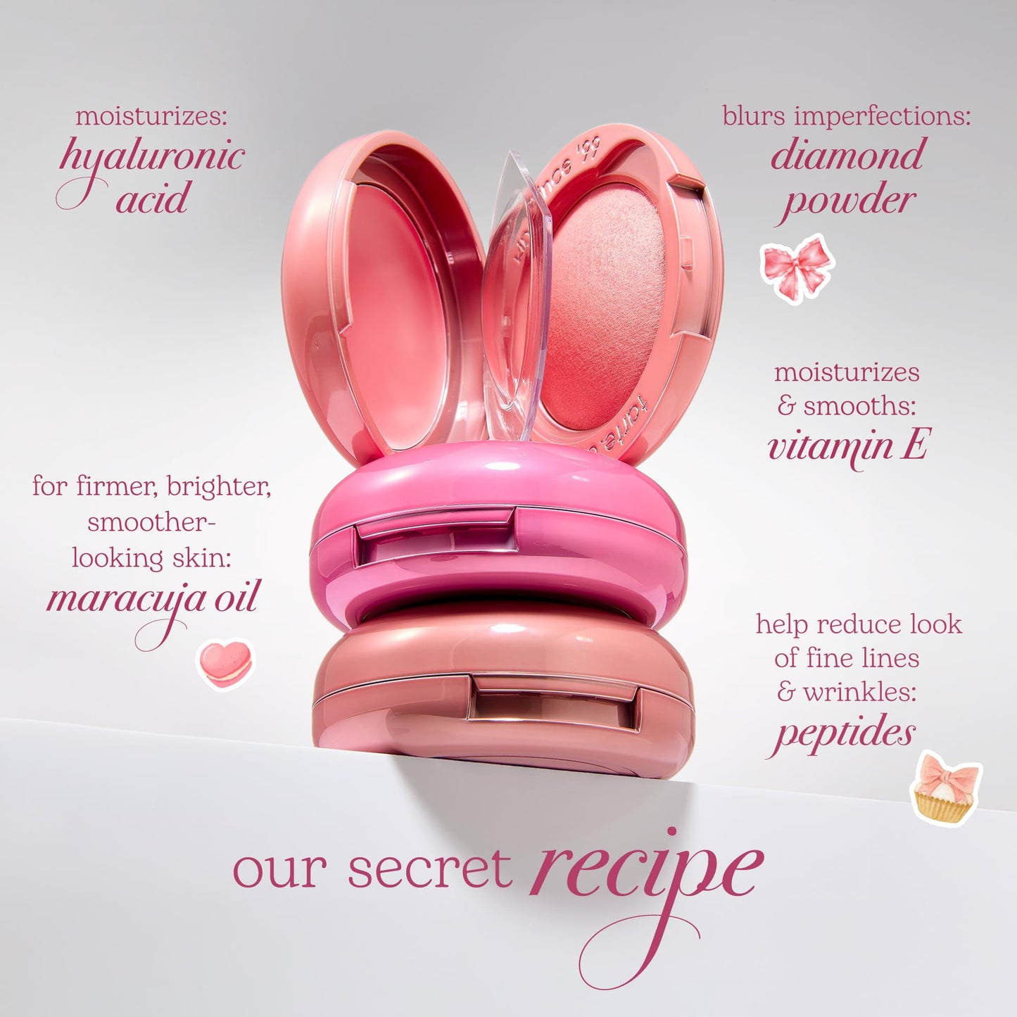 tarte macaron blush & glow duo - Multi-Use Longwear Makeup with Peptides, Cream & Powder Blush Duo with Blend Bar for a Buildable Bright Lifted Look, Vegan & Cruelty-Free, full size, honey blossom - dailyvitalstore