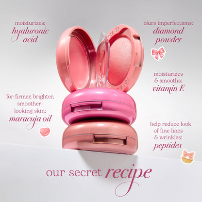 tarte macaron blush & glow duo - Multi-Use Longwear Makeup with Peptides, Cream & Powder Blush Duo with Blend Bar for a Buildable Bright Lifted Look, Vegan & Cruelty-Free, full size, honey blossom - dailyvitalstore