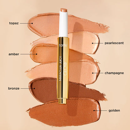 tarte maracuja juicy glow highlight – Highlighter with Vitamin E to Hydrate, Blur appearance for a Smooth Buildable & Luminous Radiant Finish, Vegan & Cruelty-Free, full size, champagne glow - dailyvitalstore