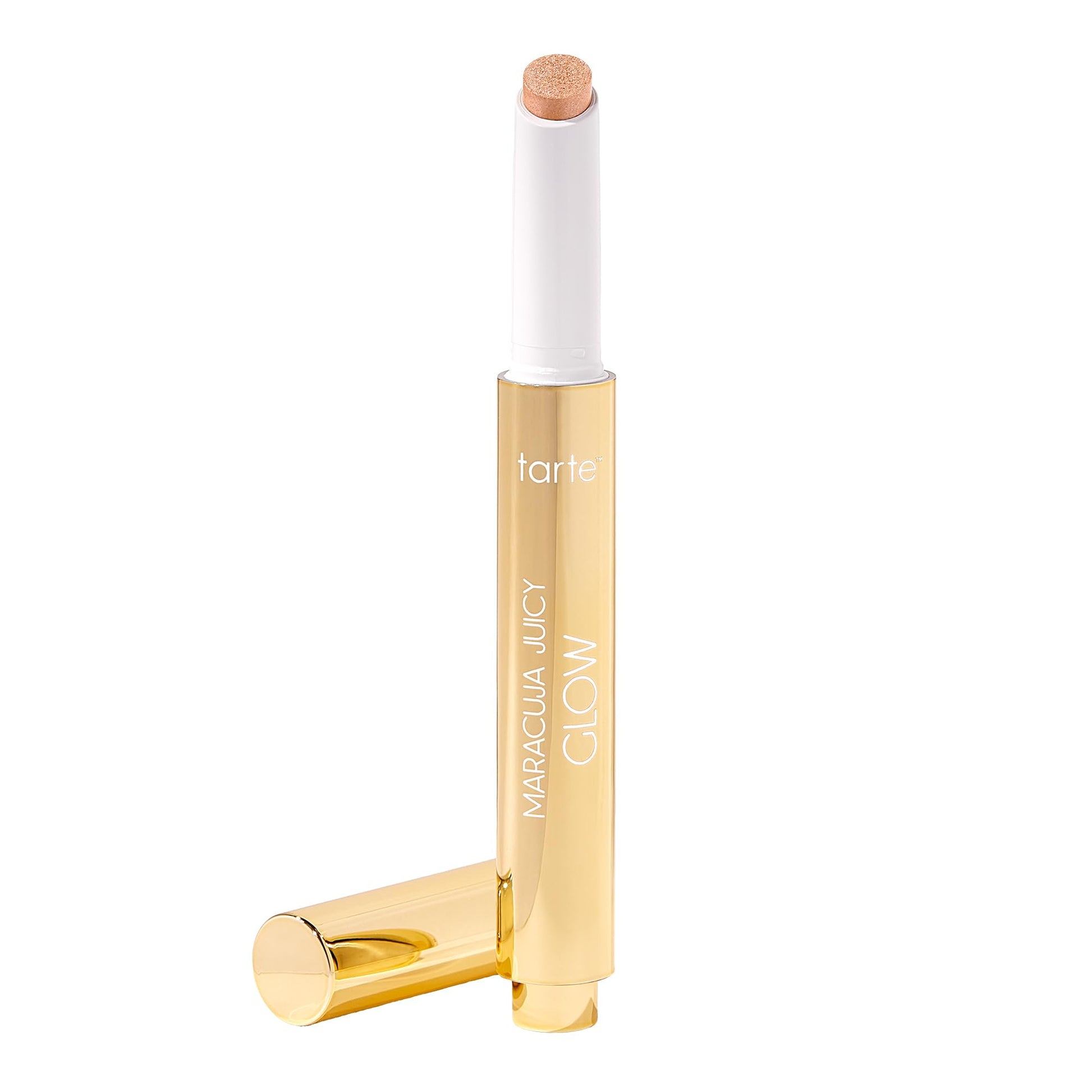 tarte maracuja juicy glow highlight – Highlighter with Vitamin E to Hydrate, Blur appearance for a Smooth Buildable & Luminous Radiant Finish, Vegan & Cruelty-Free, full size, champagne glow - dailyvitalstore