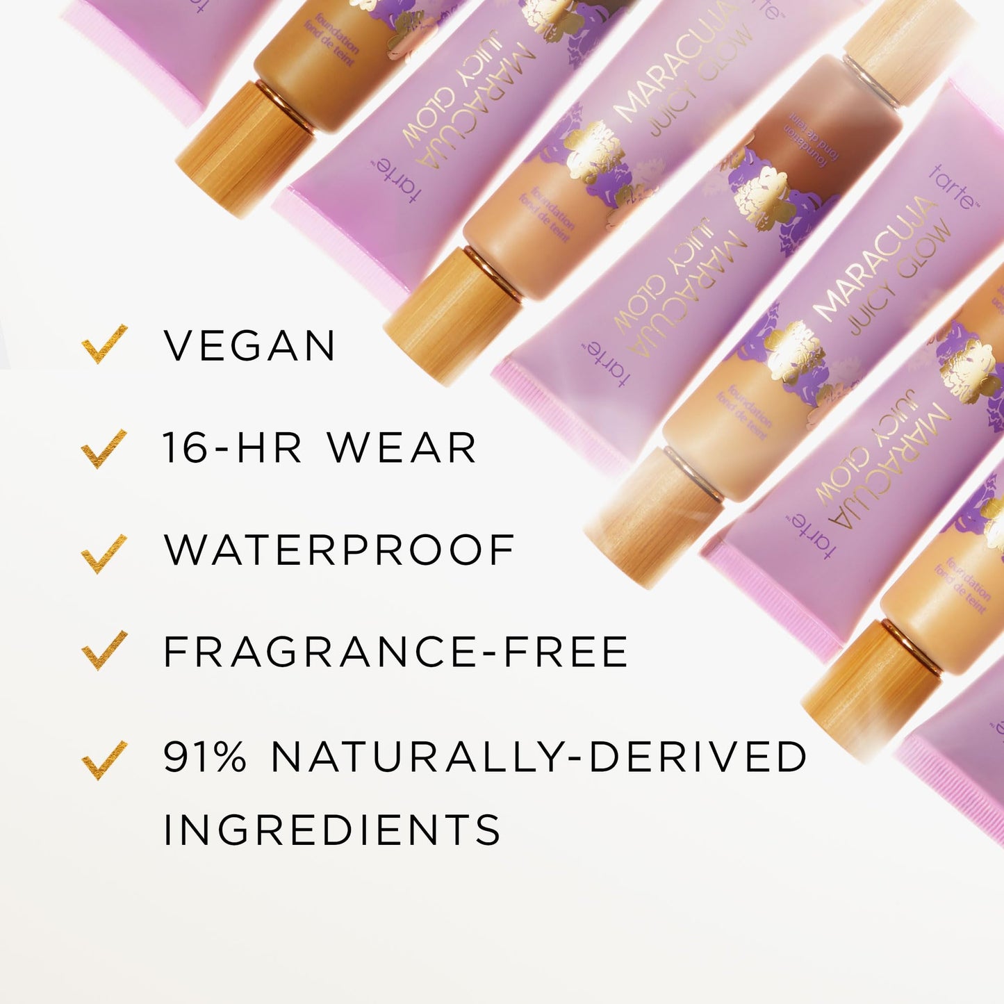 tarte maracuja juicy glow tint – Lightweight Tinted Moisturizer with Hyaluronic Acid for Radiant Skin, Buildable Medium Coverage, Waterproof, Vegan, Cruelty-Free, full size, 48N tan-deep neutral - dailyvitalstore