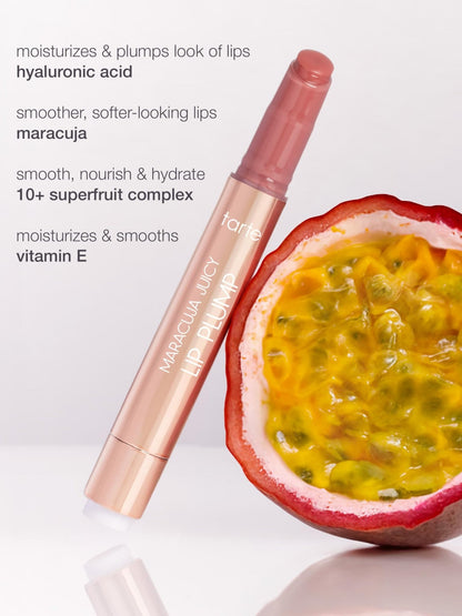 tarte maracuja juicy lip plump – Hydrating & Volumizing Lip Plumper Gloss Balm with Nourishing Hyaluronic Acid, Plumps & Moisturizes, Vegan & Cruelty-Free, full size, cherry blossom - dailyvitalstore