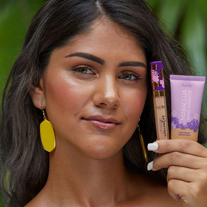 tarte maracuja tinted moisturizer – Lightweight Sheer Foundation with Buildable Longwear Coverage, Hyaluronic Acid for Hydrated Skin, Vegan & Cruelty-Free, full size, 36H medium-tan honey - dailyvitalstore
