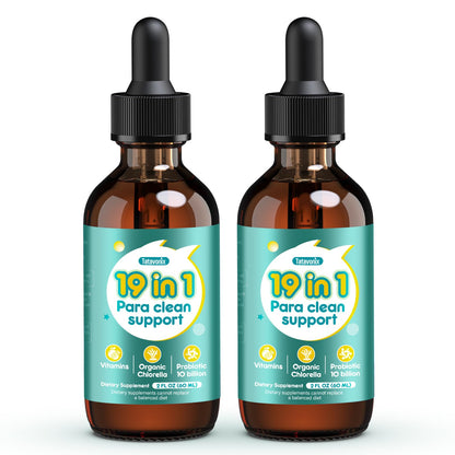Tatavonix 19 in 1 Herbal Gut Cleanse Drops – Wormwood, Black Walnut, Chlorella 250mg, 10B Probiotics, Clove & Oregano – Liquid Detox Support for Adults & Kids, Alcohol-Free, 4oz - dailyvitalstore