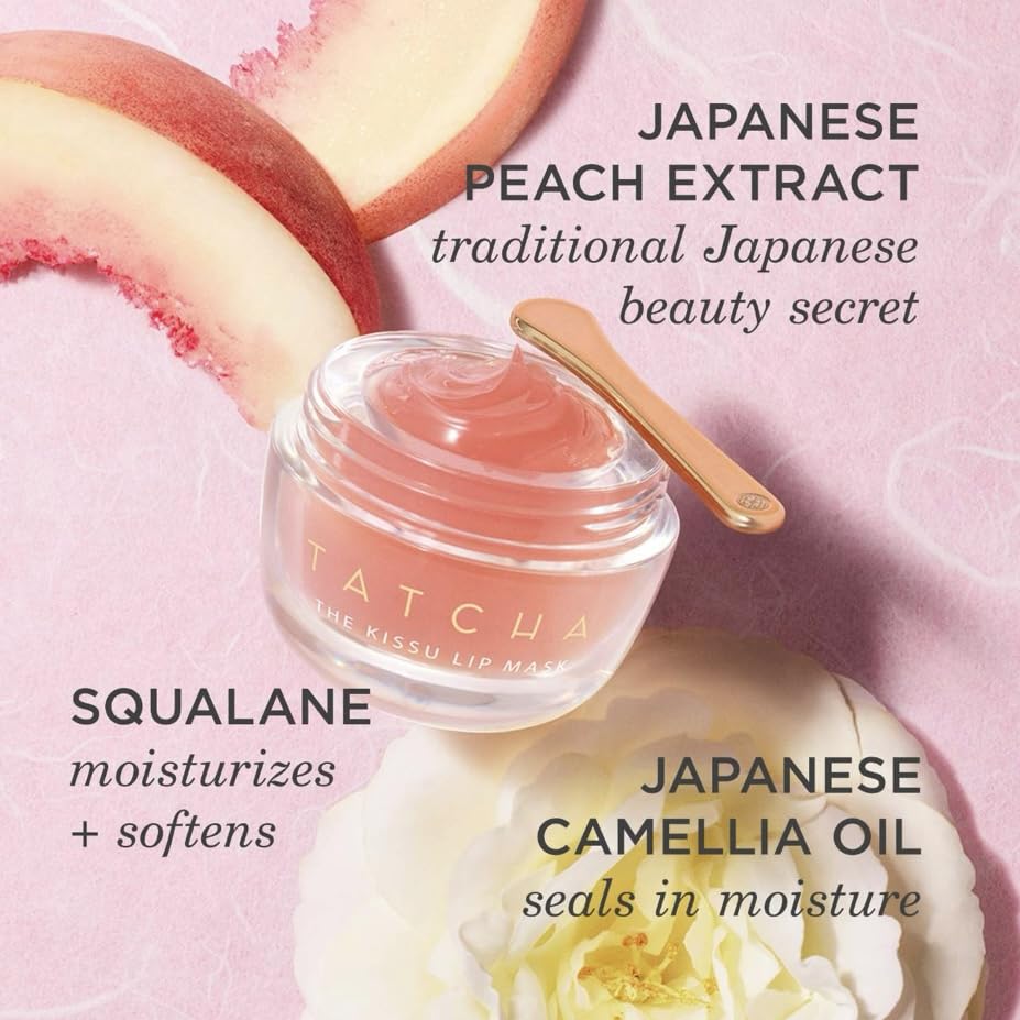 Tatcha Kissu Lip Mask | Overnight Lip Mask, Visibly Plumps and Softens for Lush Lips, 9.0 G | 0.32 oz - dailyvitalstore