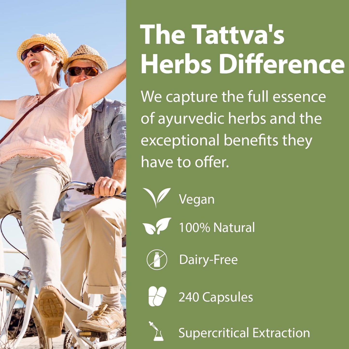 Tattva's Herbs Cardiopure Herbal Ayurvedic Supplement Vegetarian Capsules, Ashwagandha, Rauwolfia, & Arjuna Full Spectrum Co2 Extracts, Veggie Capsules, 240 Count, 25 Years of Premium Service - dailyvitalstore
