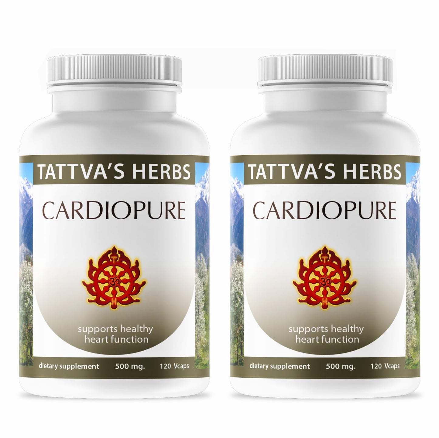 Tattva's Herbs Cardiopure Herbal Ayurvedic Supplement Vegetarian Capsules, Ashwagandha, Rauwolfia, & Arjuna Full Spectrum Co2 Extracts, Veggie Capsules, 240 Count, 25 Years of Premium Service - dailyvitalstore