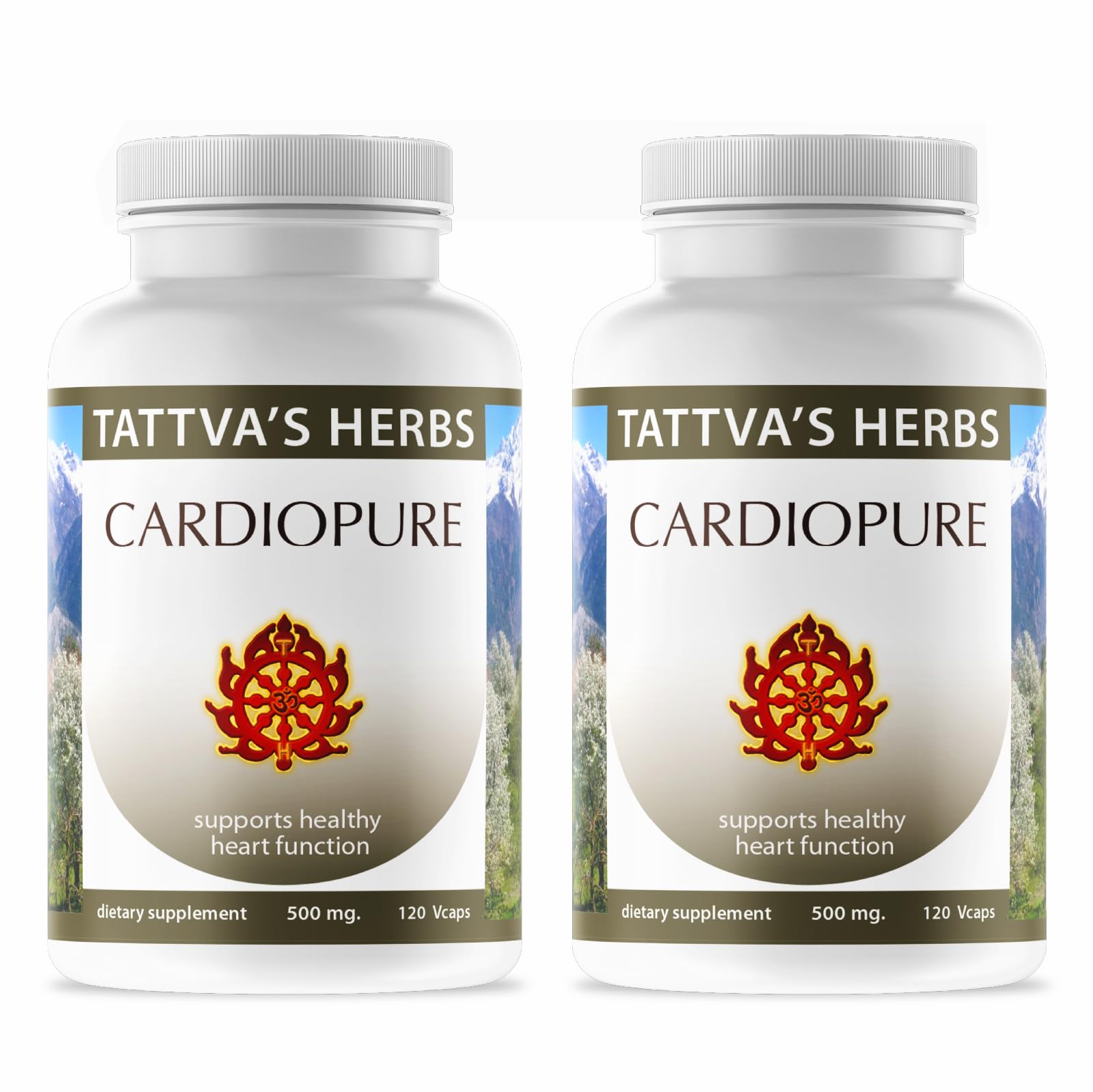 Tattva's Herbs Cardiopure Herbal Ayurvedic Supplement Vegetarian Capsules, Ashwagandha, Rauwolfia, & Arjuna Full Spectrum Co2 Extracts, Veggie Capsules, 240 Count, 25 Years of Premium Service - dailyvitalstore