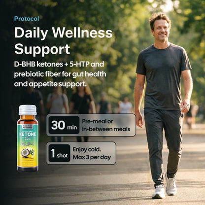 Tecton Ketones Prebiotic for Weight & Appetite Support Pre-Meal – Liposomal Supplement for Men & Women, 5-HTP & Prebiotic Fiber | 10g Exogenous Ketone - dailyvitalstore